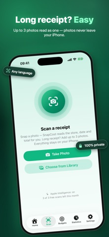 SnapCost: Receipt Scanner Screenshot 2 of 5