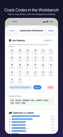 CipherKit: Cipher Solver Screenshot 2 of 8