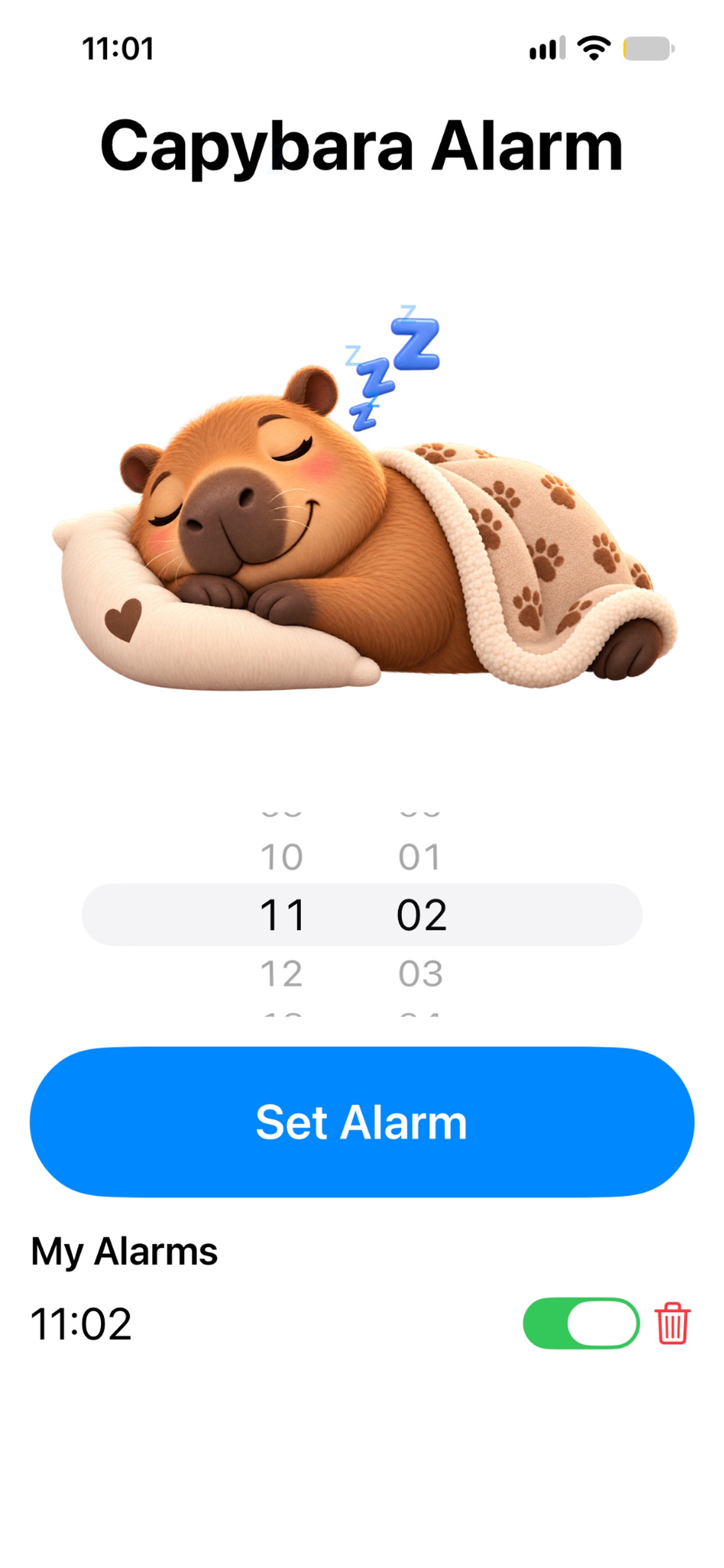Screenshot 2 of Capybara Alarm