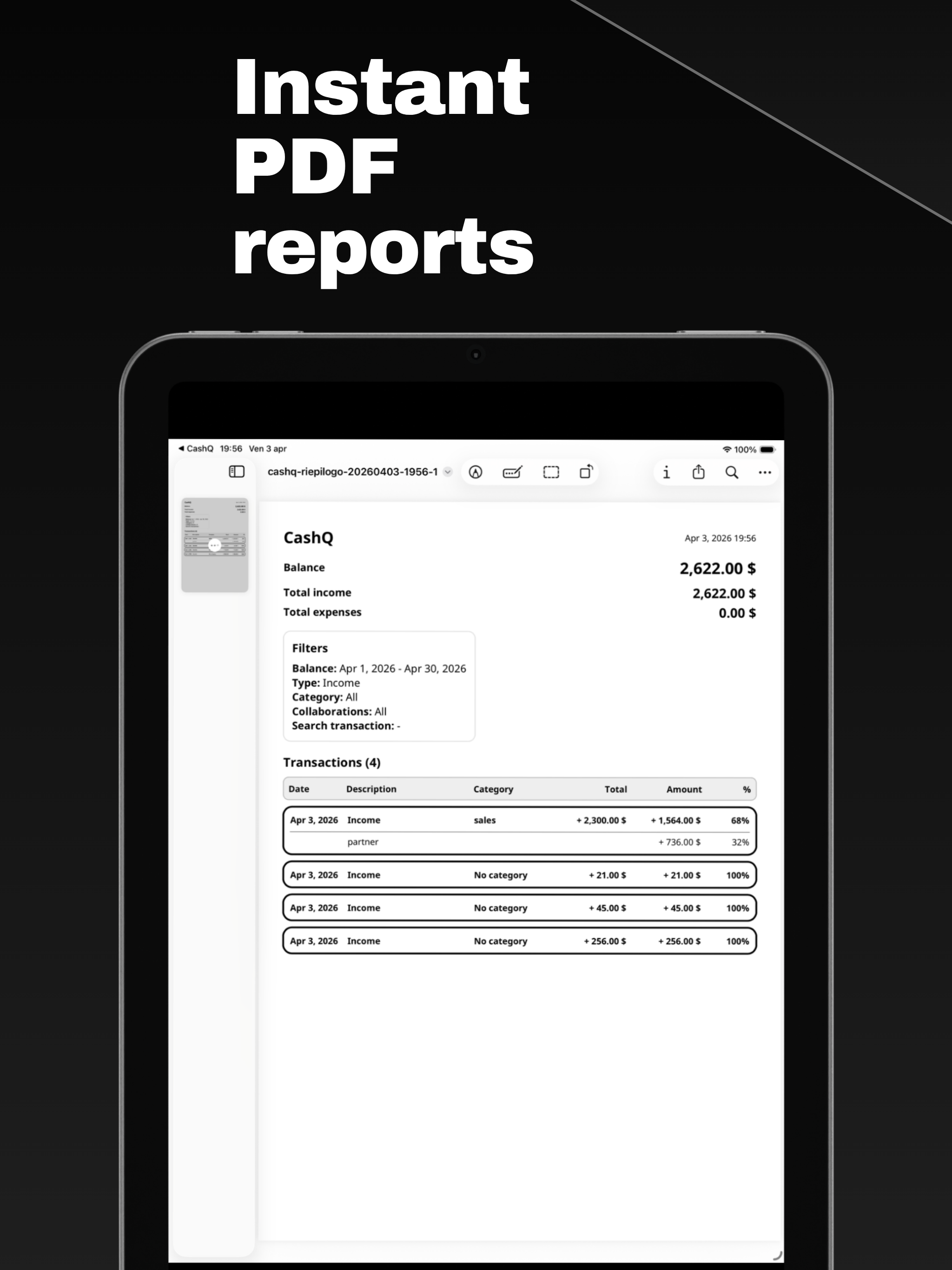 CashQ Pro: Cash & Profit Share screenshot 11