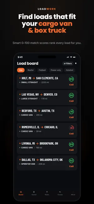 Load Work Hub: Load Board screenshot 1