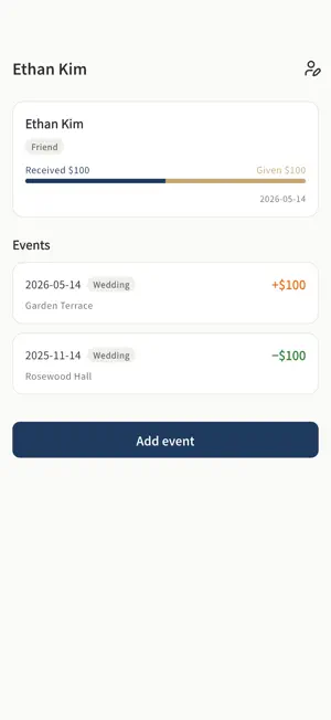 GiftLedger - Gift Money Ledger screenshot 3