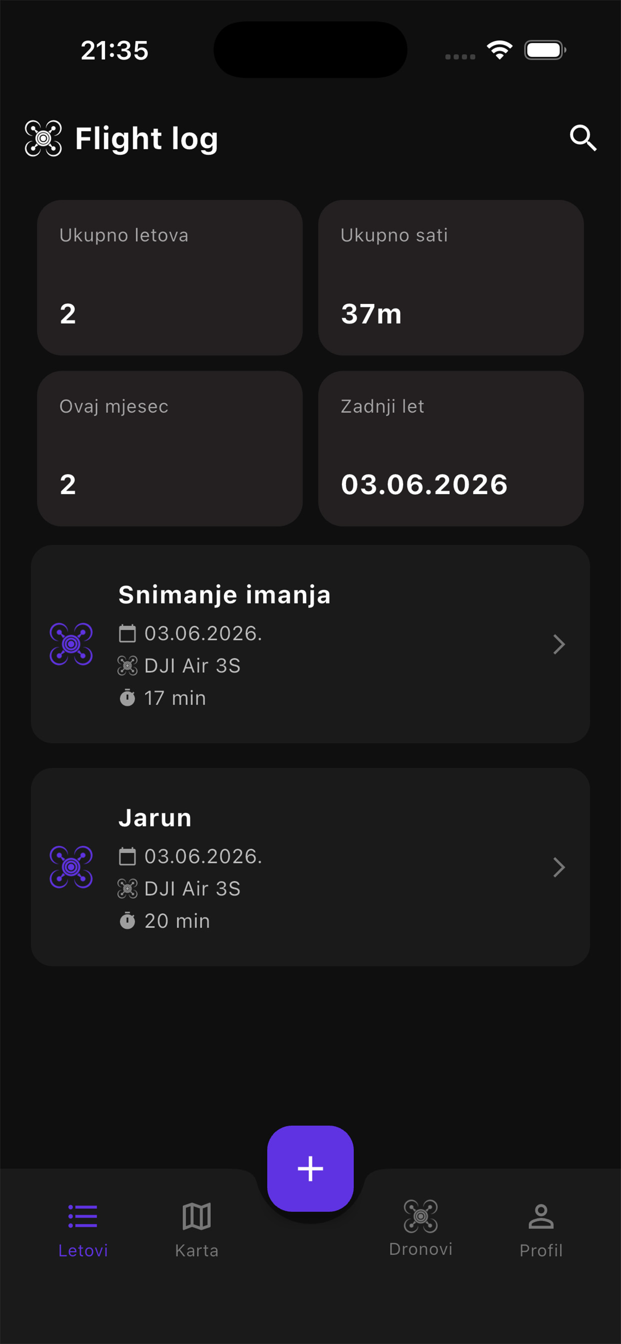 Drone Flight Log
