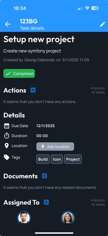 TeamTaskFlowApp screenshot