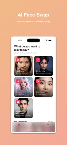 AI FaceSwap - Fun Face Changer iPhone screenshot