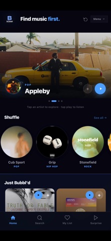bubbl.music iPhone screenshot