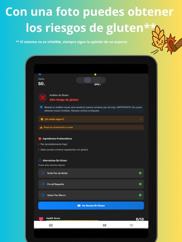 GF Gluten Scanner Restaurantes iPad screenshot 1
