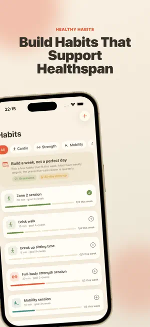 Longevity Coach: Healthspan screenshot 2