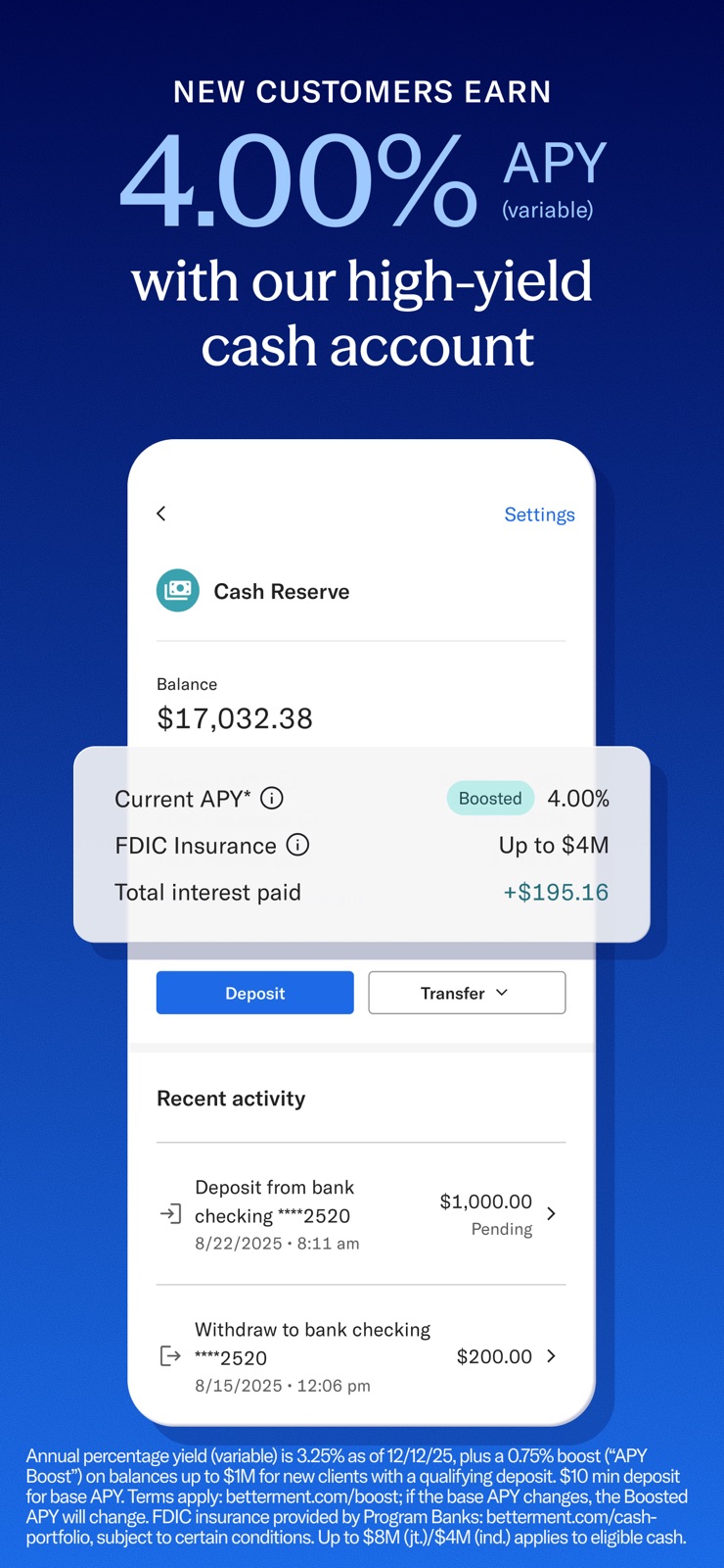 Betterment Invest & Save Money iphone screenshot 3