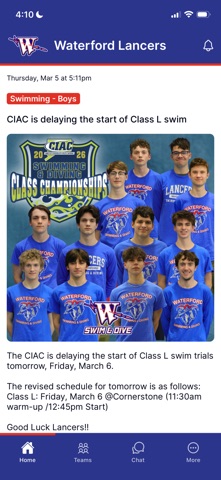 Waterford High School Lancers iPhone screenshot