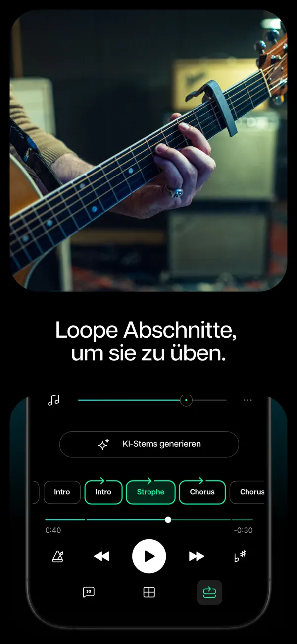 Moises: Die App für Musiker iPhone App Screenshot 9 – Musik