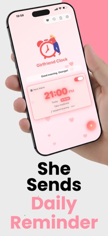 Girlfriend Clock: Voice Alarm iPhone screenshot