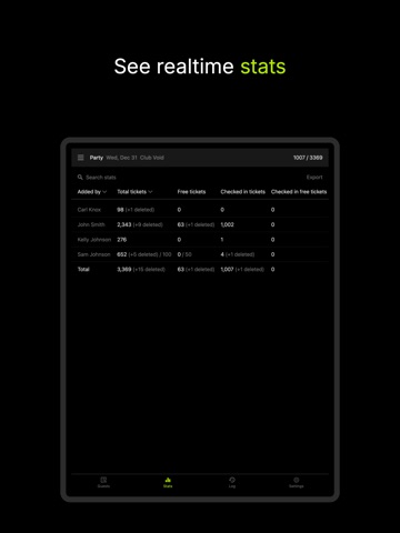 Attendium: Guest list app iPad screenshot