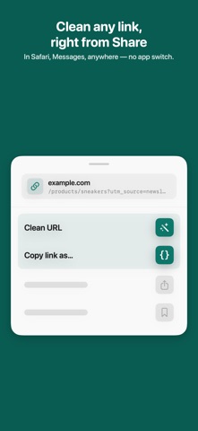 LinkClean – URL Cleaner iPhone screenshot