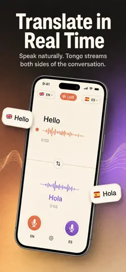 Скриншот Tongo: Real-Time Translator на iPhone 2