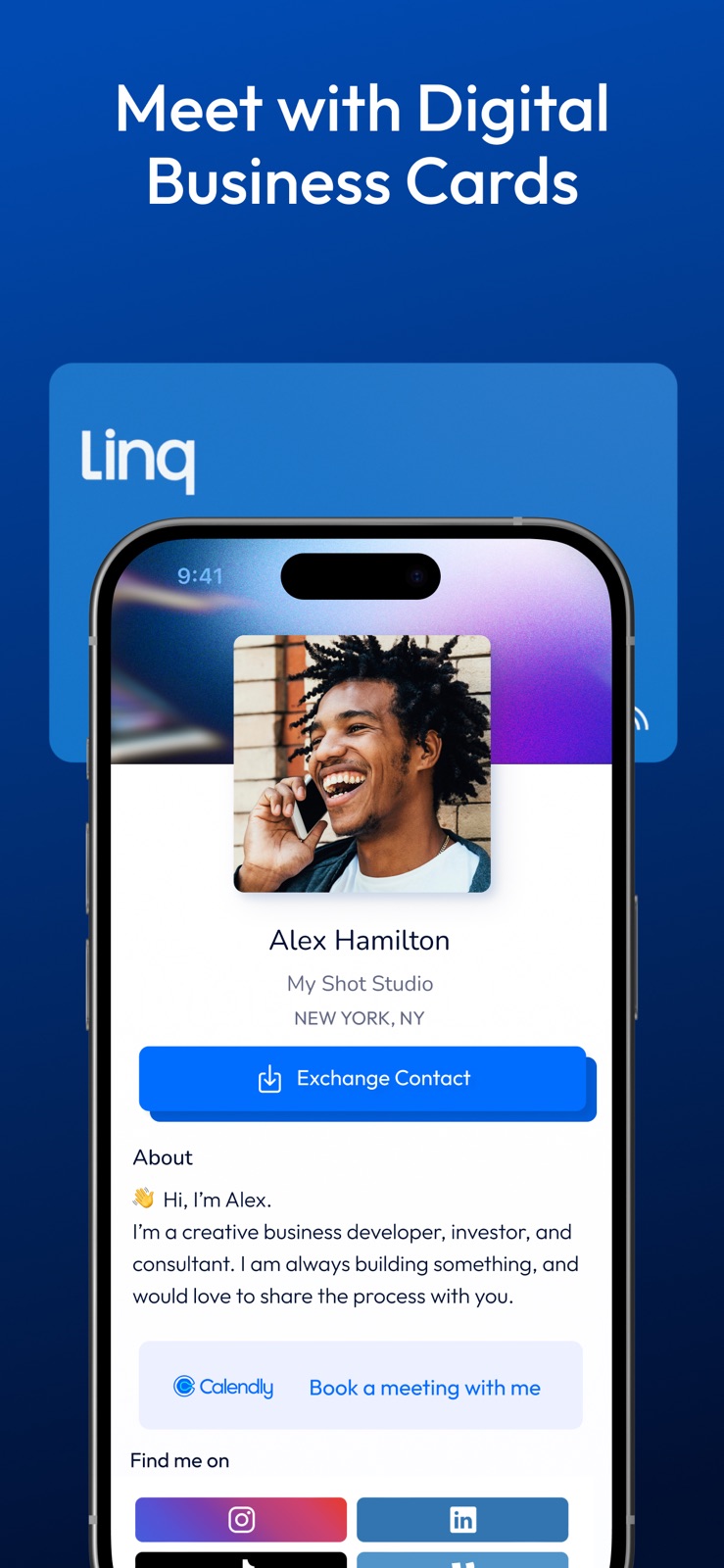 The Digital Business Card App iphone screenshot 2