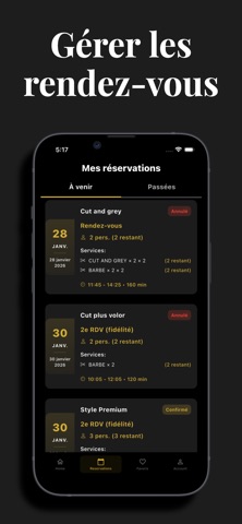 DN barber iPhone screenshot