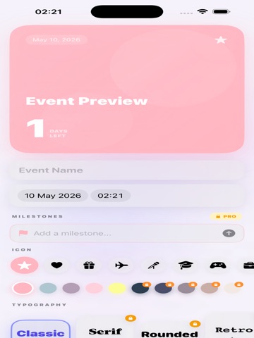 Dayzero: Aesthetic Countdown iPad screenshot