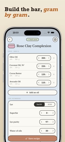 Lye & Loaf: Soap Calculator Screenshot 2 of 4