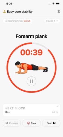 Bloc: Custom workout timer iPhone screenshot