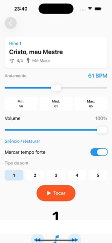 Metrônomo e Afinador CCB iPhone screenshot