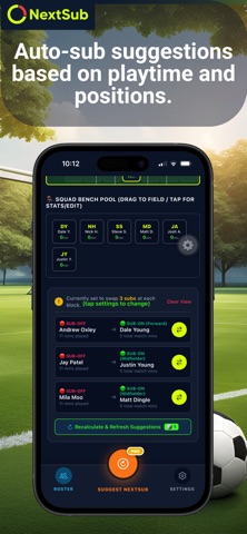 NextSub Soccer Subs App Screenshot 3 of 8