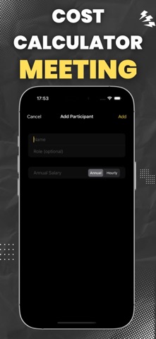 Meeting Cost Calculator Pro のスクリーンショット
