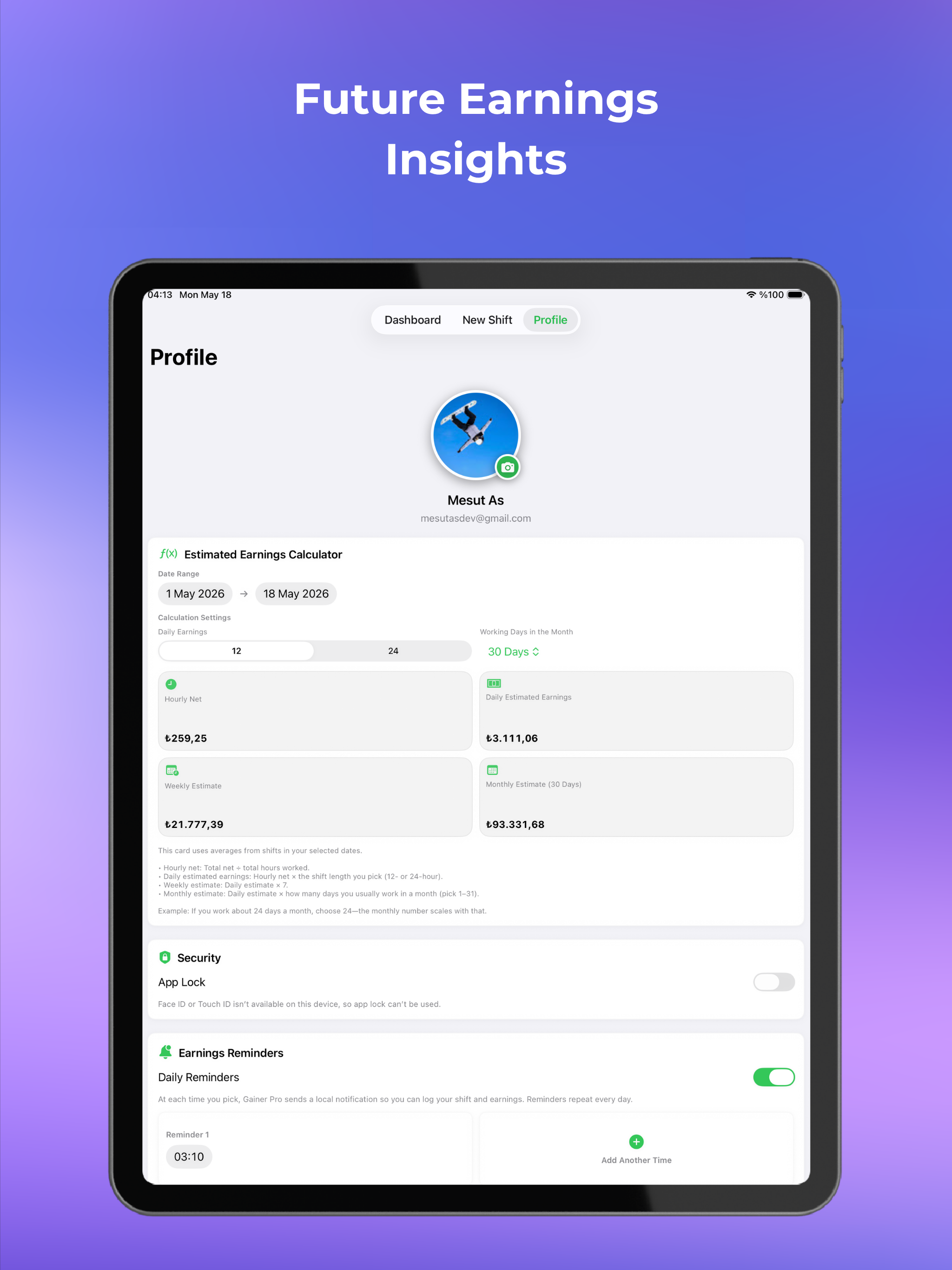 Gainer Pro: Taxi & Earnings