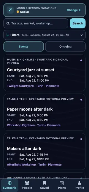 Eventario screenshot 2
