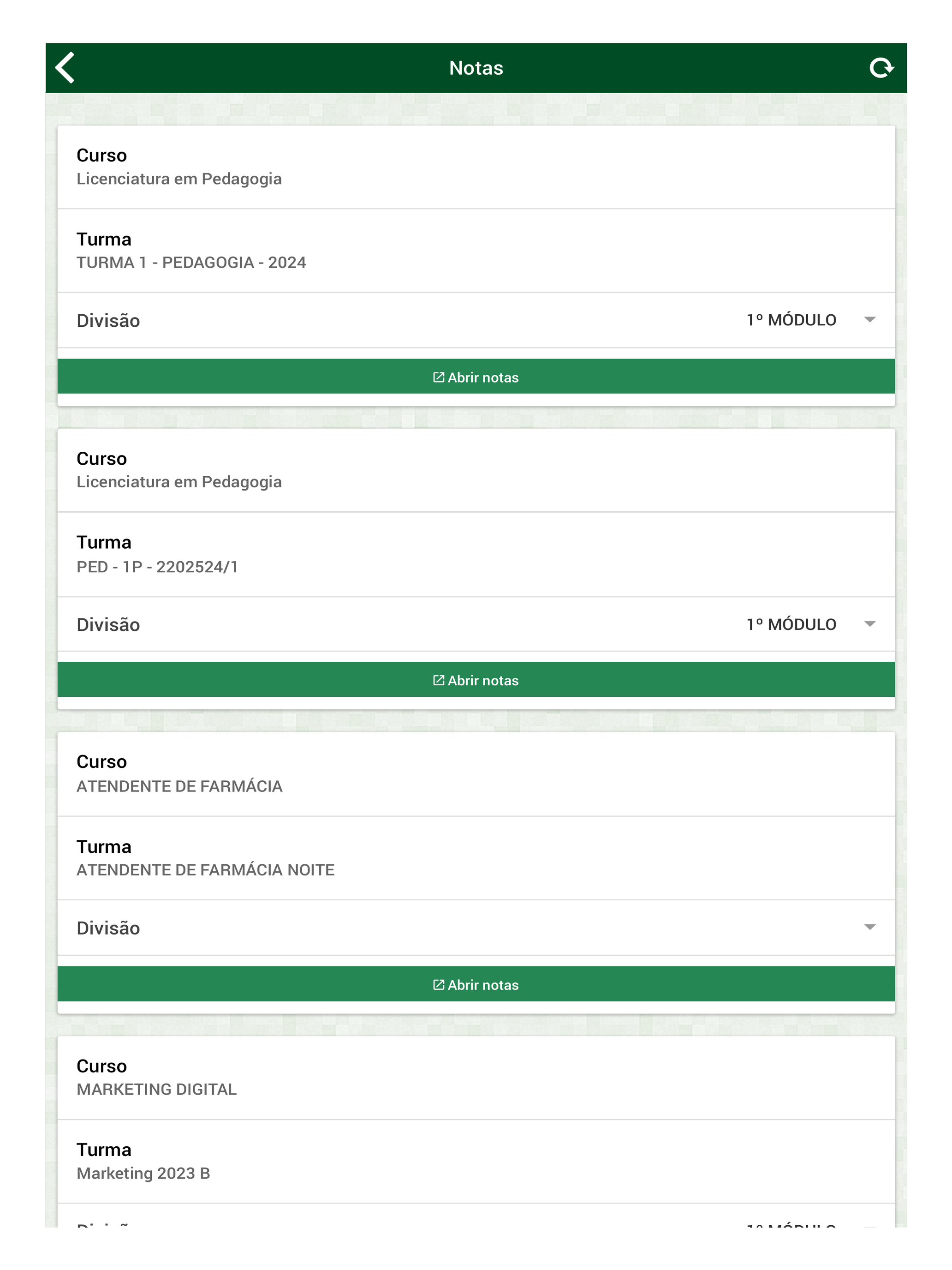 Sistema SIGA - Alunos screenshot 17