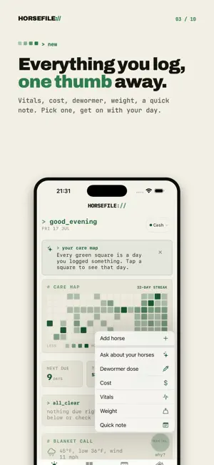 Horse Health Log : HORSEFILE screenshot 3