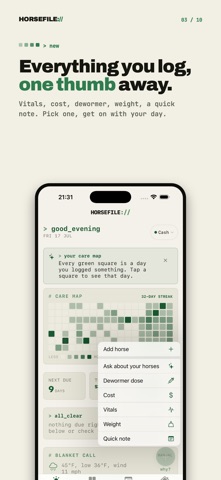 Horse Health Log : HORSEFILE screenshot