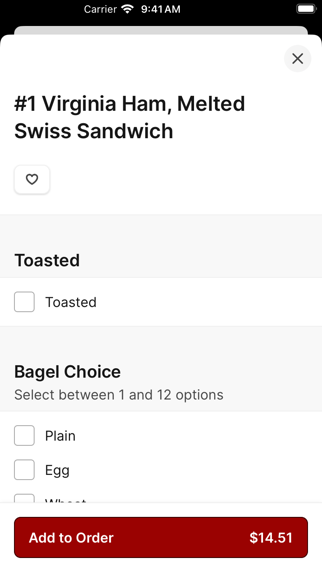 Bagels n' Cream To Go iPhone screenshot 3 - Food & Drink app