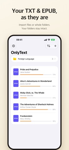 OnlyText: TXT & EPUB Reader Screenshot 1 of 4