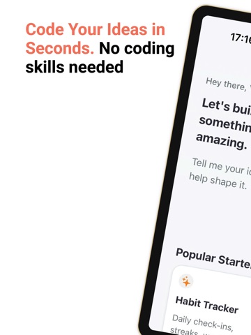 Vibecode apps IDE iPad screenshot