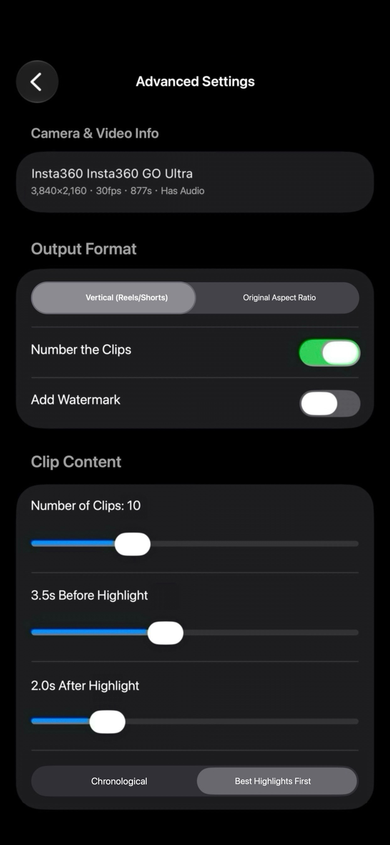 Screenshot 4 of Momentra: Action Camera Editor