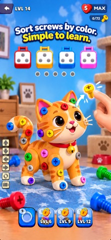 Screwdoku - 3D Screw Sort Screenshot 1 of 10