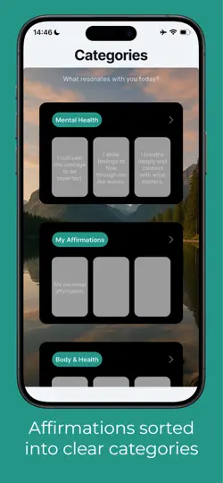 Скриншот AffirMates на iPhone 4