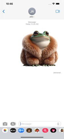 Fur Coat Frog Stickers screenshot