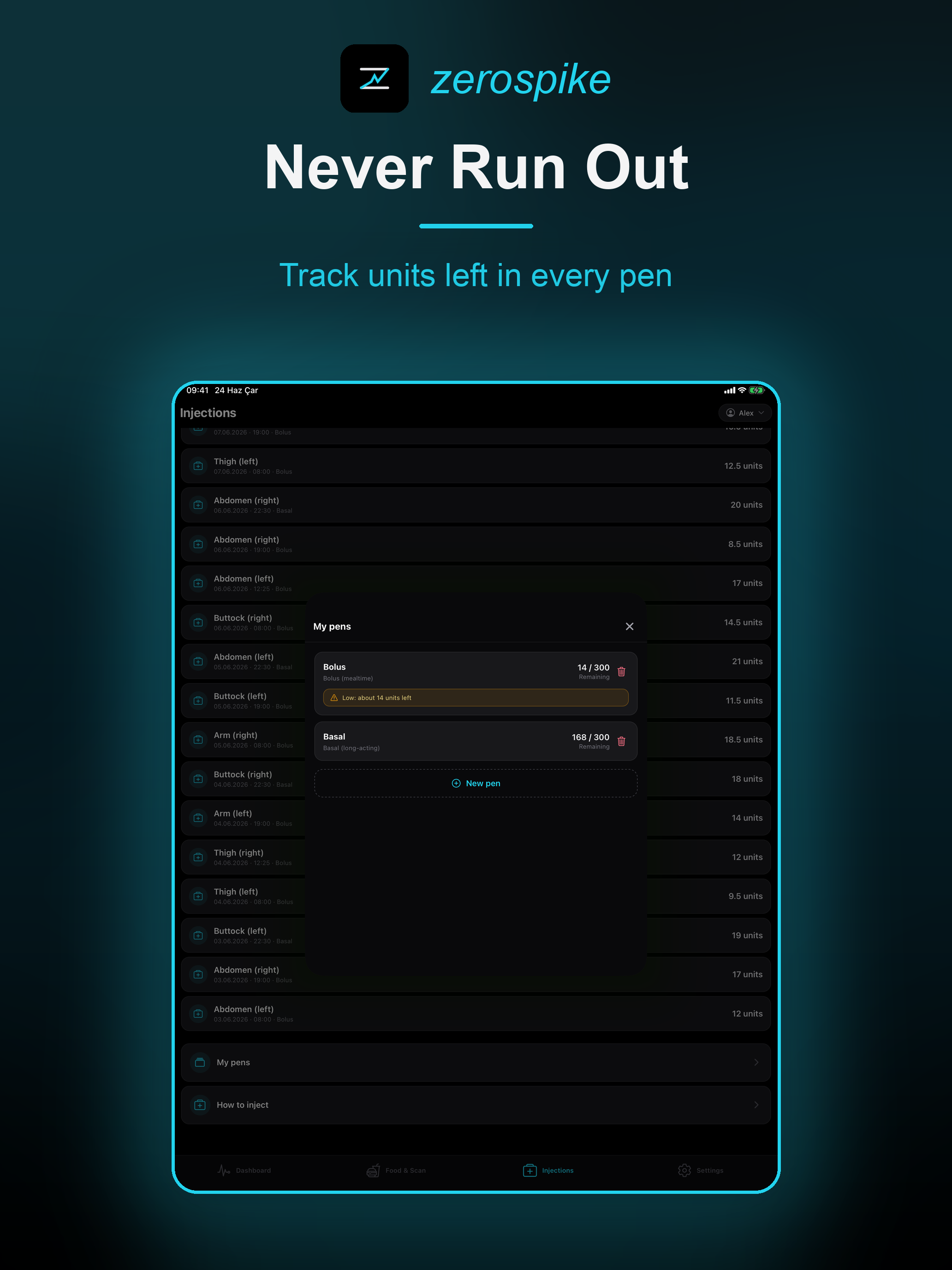 zerospike: Diabetes Log screenshot 11