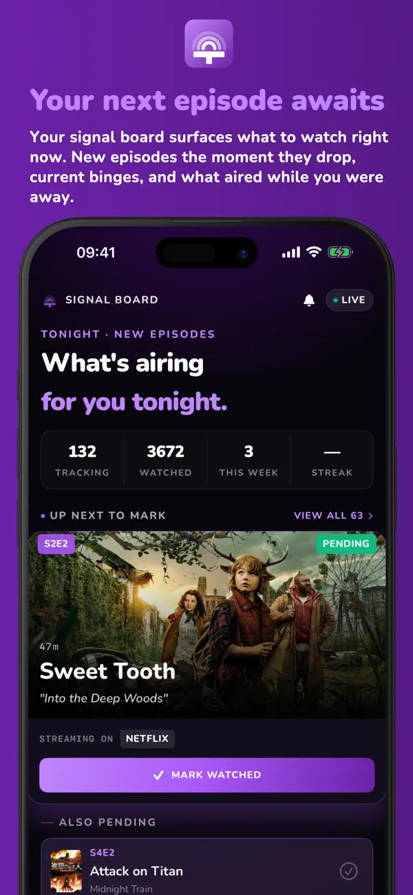 #1. Televise: TV & Anime Tracker (iOS) De: MOHAMMED NUMAN MUMTAZ