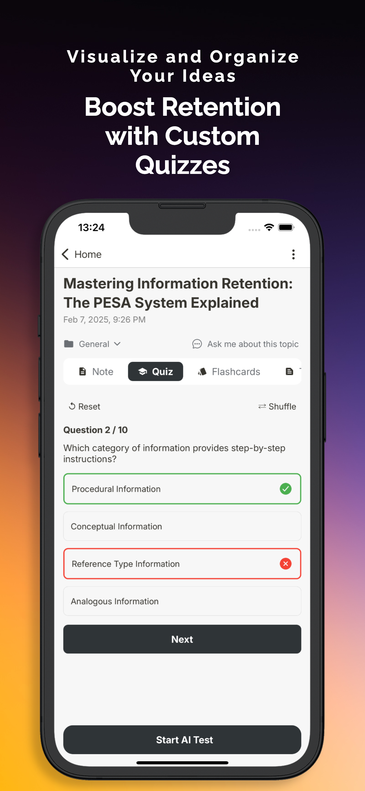 MemoNote: Quizzes & AI Summary