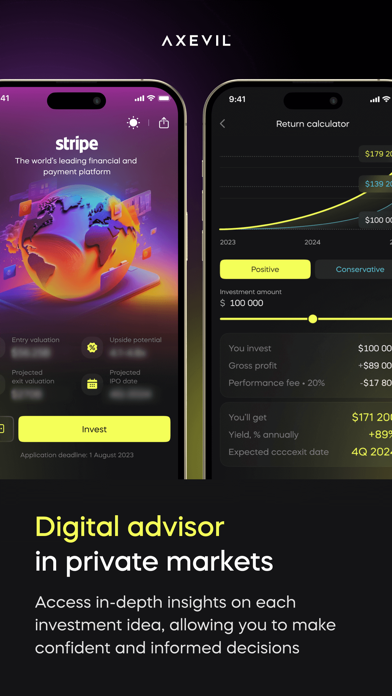 Axevil – venture investments Screenshot