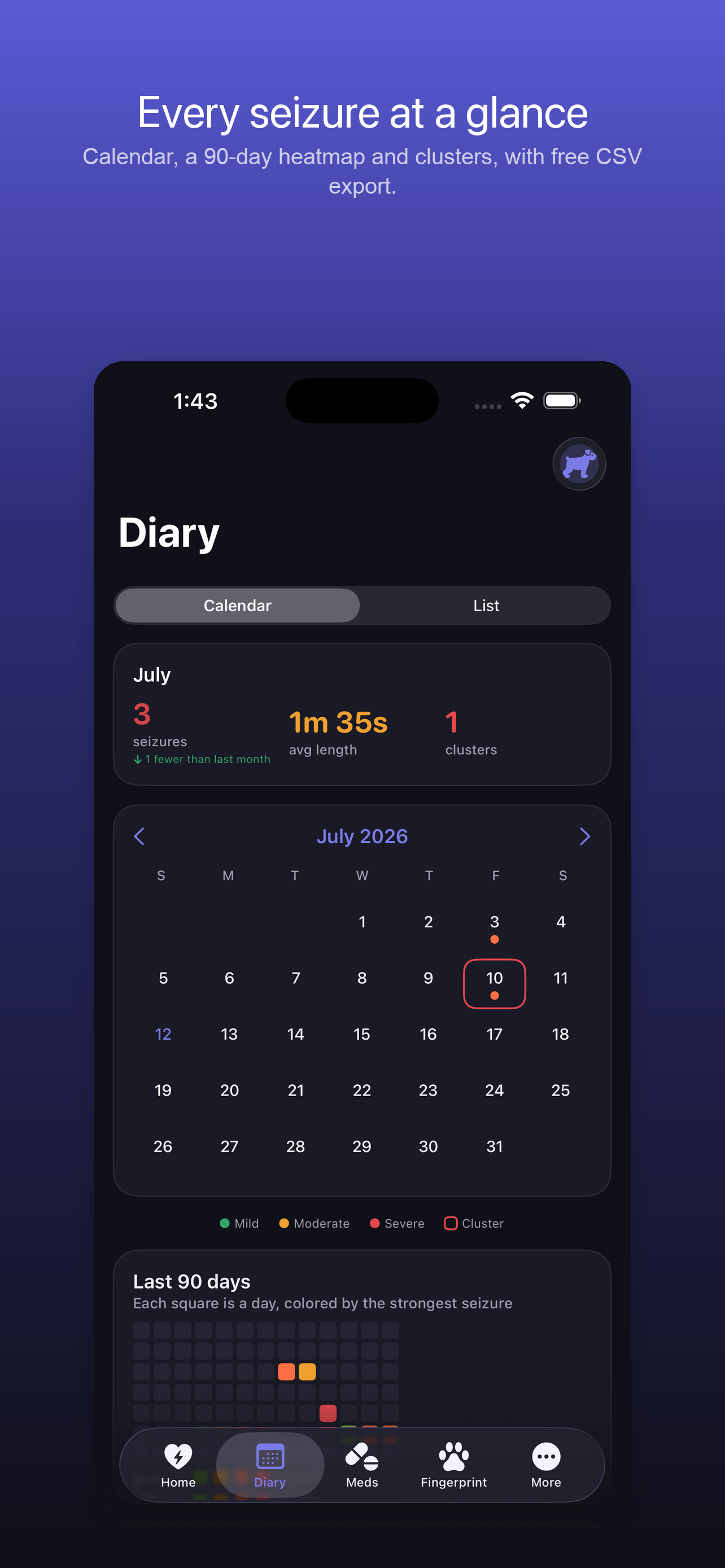 PawAura: Dog Seizure Tracker screenshot 4
