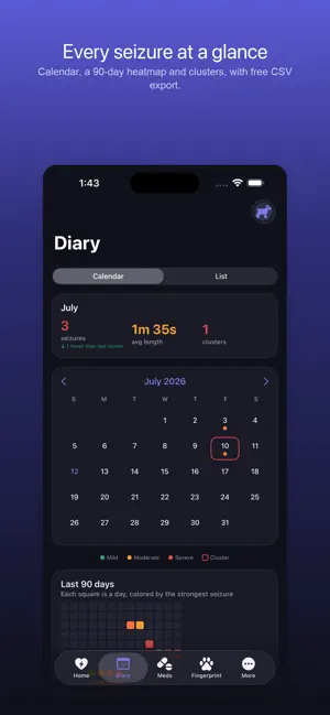 PawAura: Dog Seizure Tracker screenshot 4