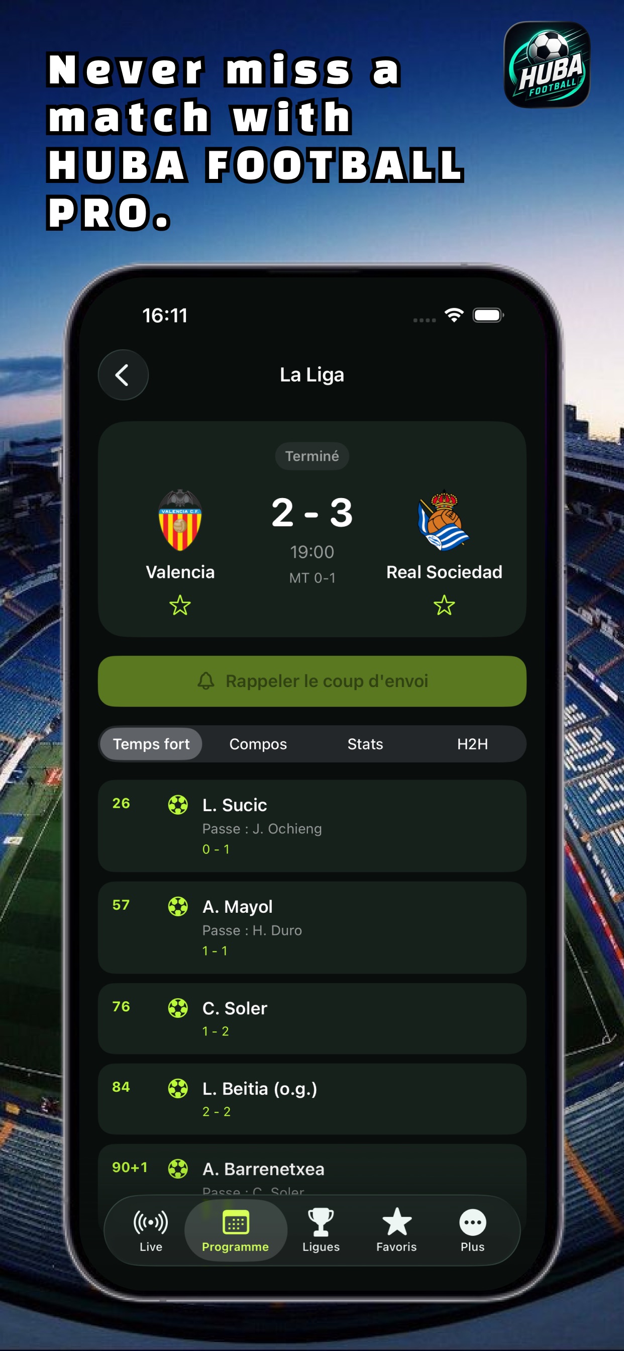 Screenshot 1 of Huba Football Pro - Live