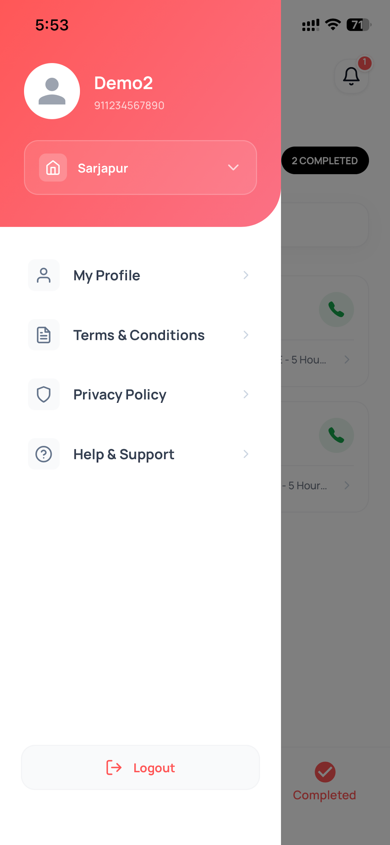 Upride: Instructor screenshot 3