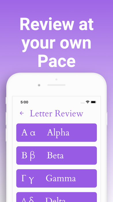 Greek Alphabet Learning Game Screenshot