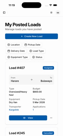 MyKargoLink Load Board screenshot