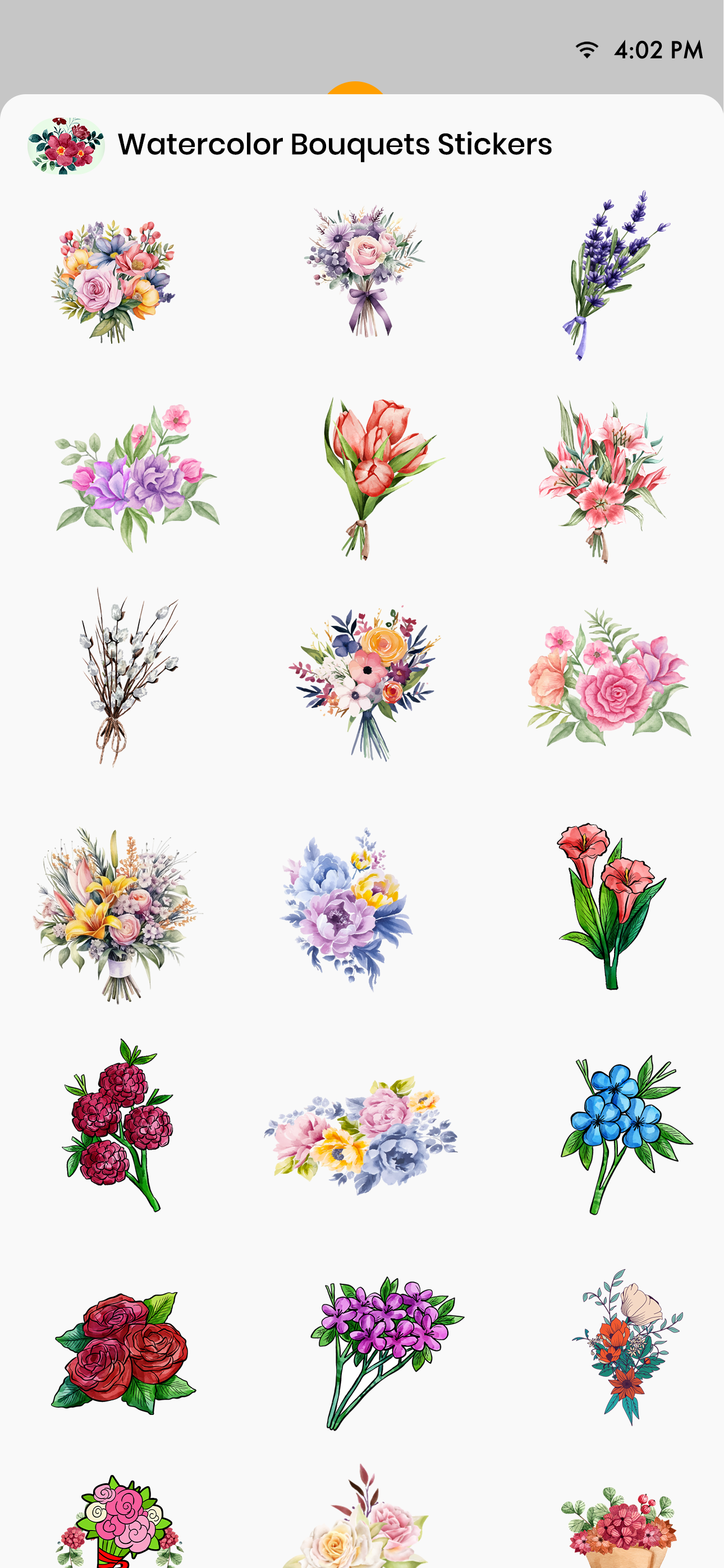 Watercolor Bouquets Stickers screenshot 2